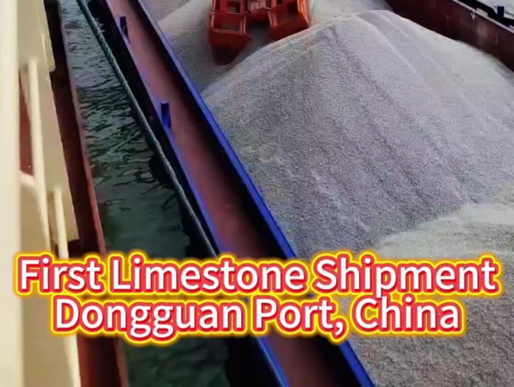 First shipment of Limestone has been successfully loaded at Dongguan Port.